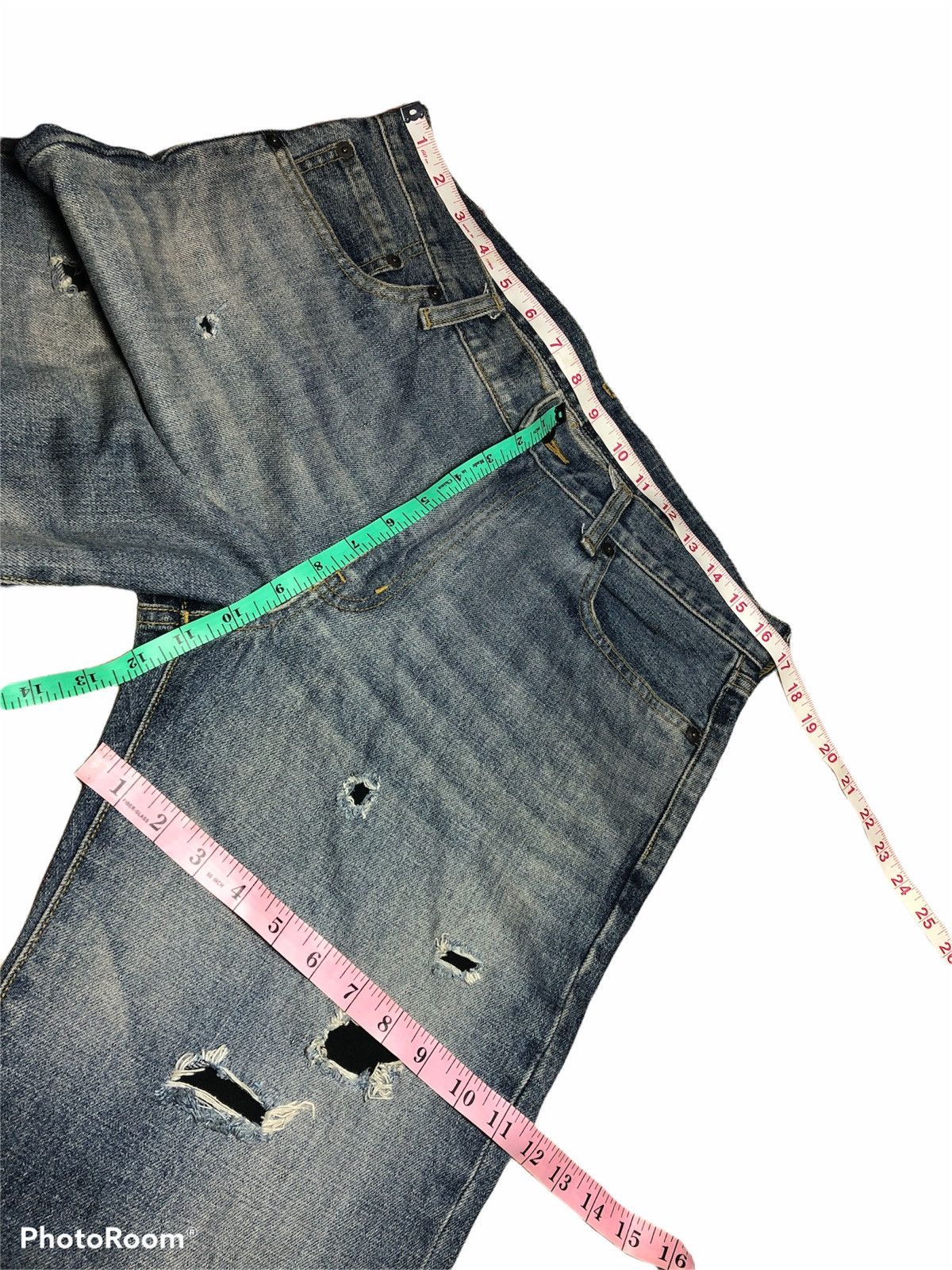 Vintage VINTAGE DISTRESSED DENIM BY Uniqlo Size US 33 - 7 Thumbnail