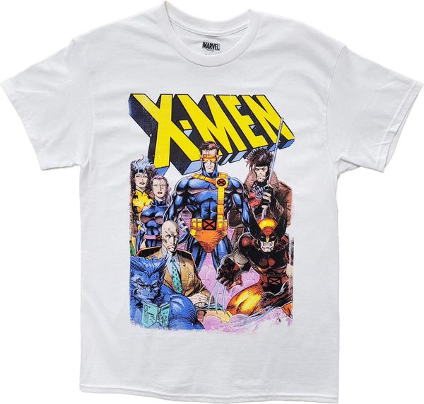 Marvel Comics Marvel X-Men Characters 80s 90s Cartoon White T-Shirt Tee