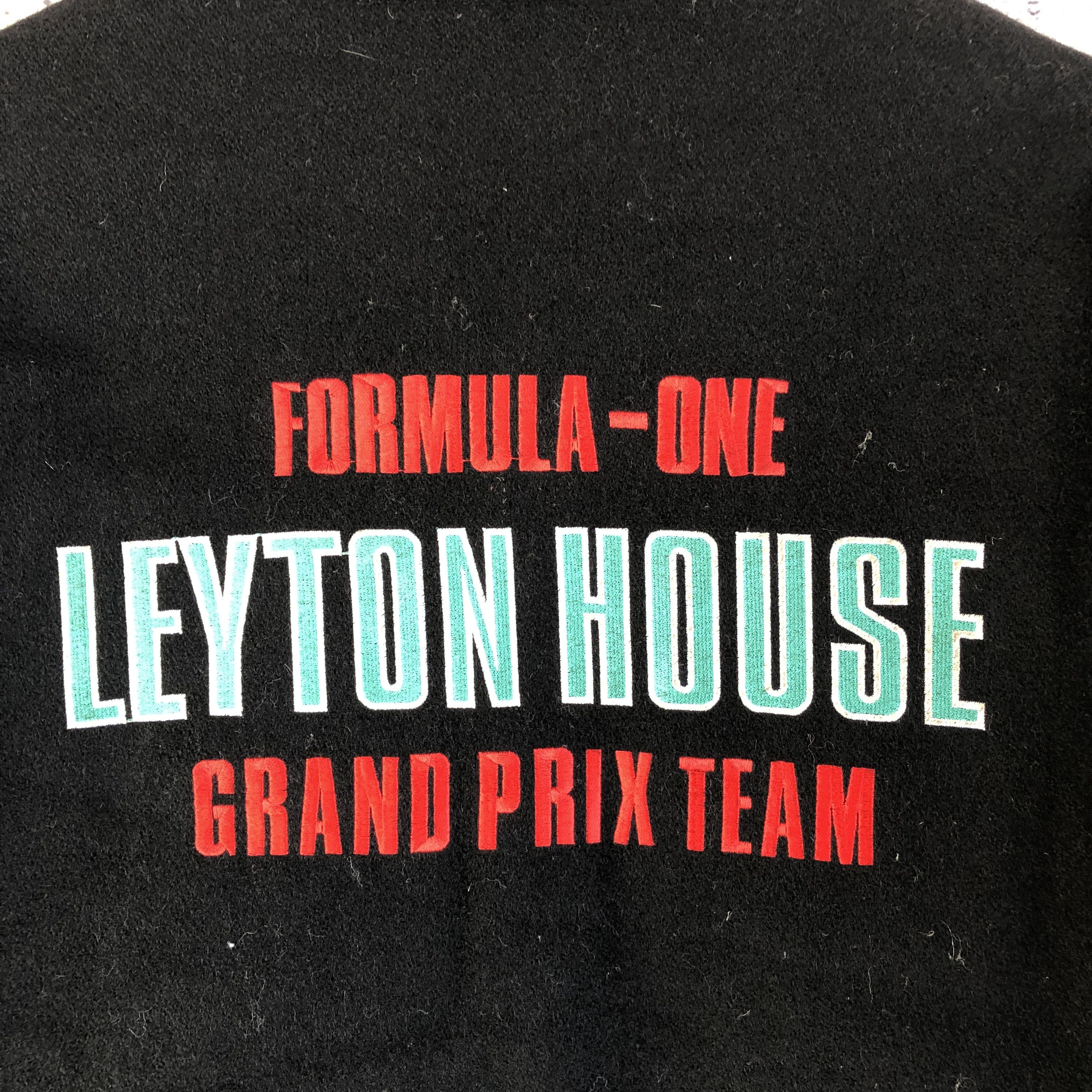 Vintage Leyton House Varsity Jacket Leather Letterman Wool Jacket Size US XL / EU 56 / 4 - 7 Thumbnail