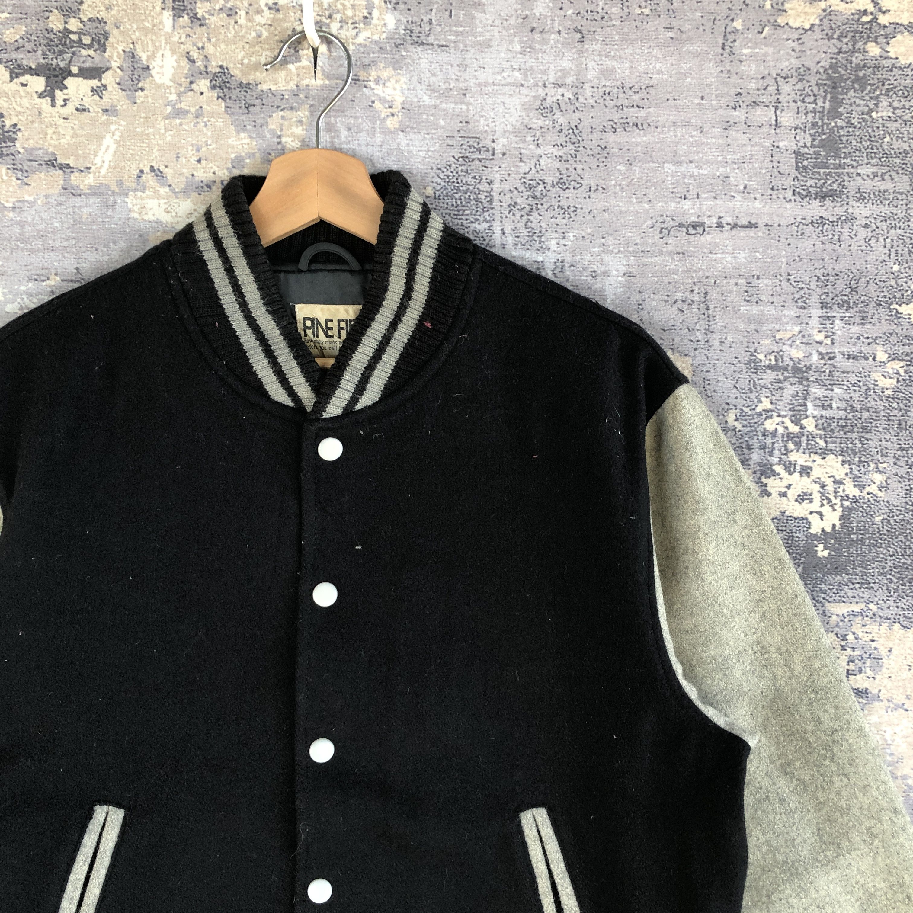 Japanese Brand × Vintage Pine Fields Varsity Jacket Japanese Pine Fields Wool Jacket Size US L / EU 52-54 / 3 - 4 Thumbnail