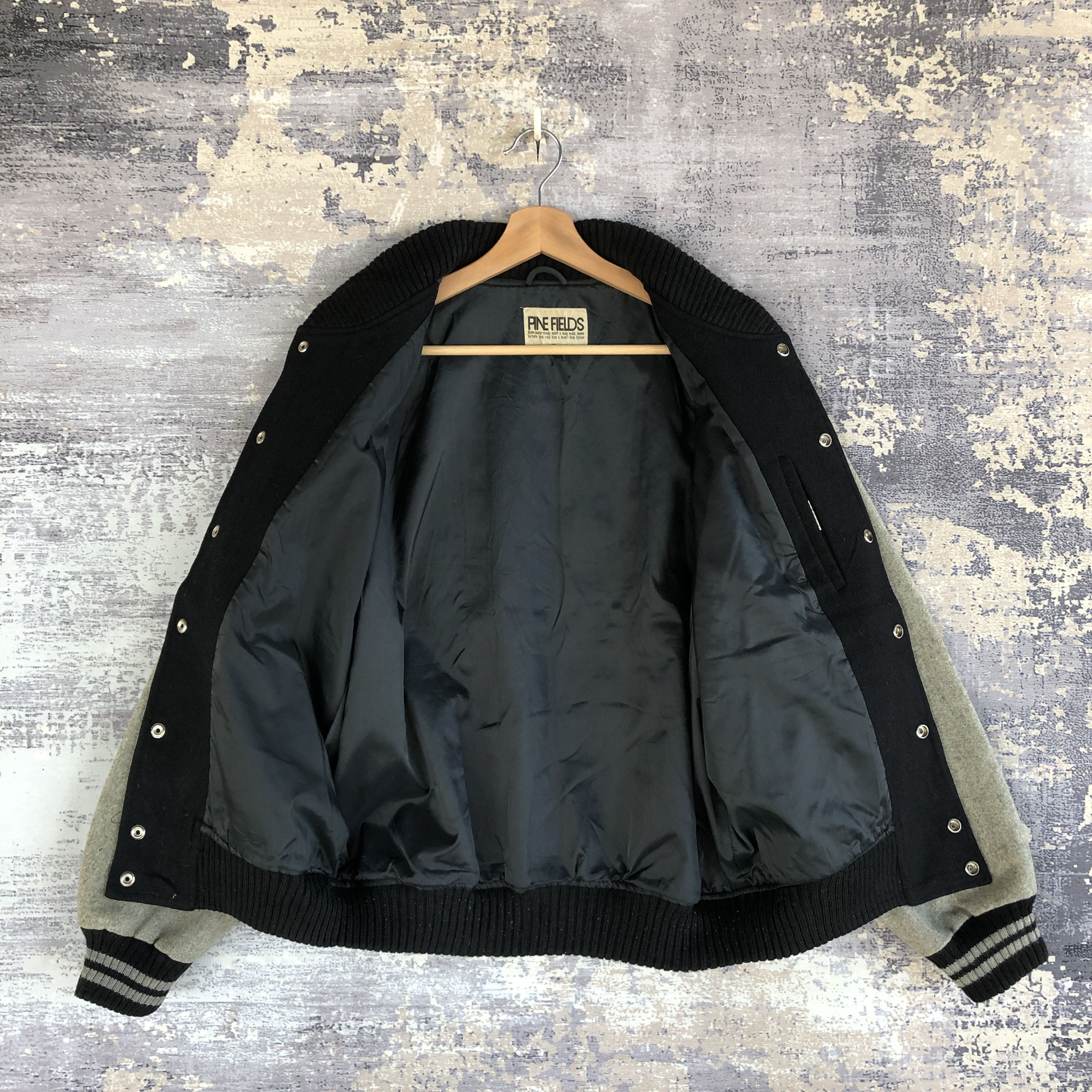Japanese Brand × Vintage Pine Fields Varsity Jacket Japanese Pine Fields Wool Jacket Size US L / EU 52-54 / 3 - 6 Thumbnail
