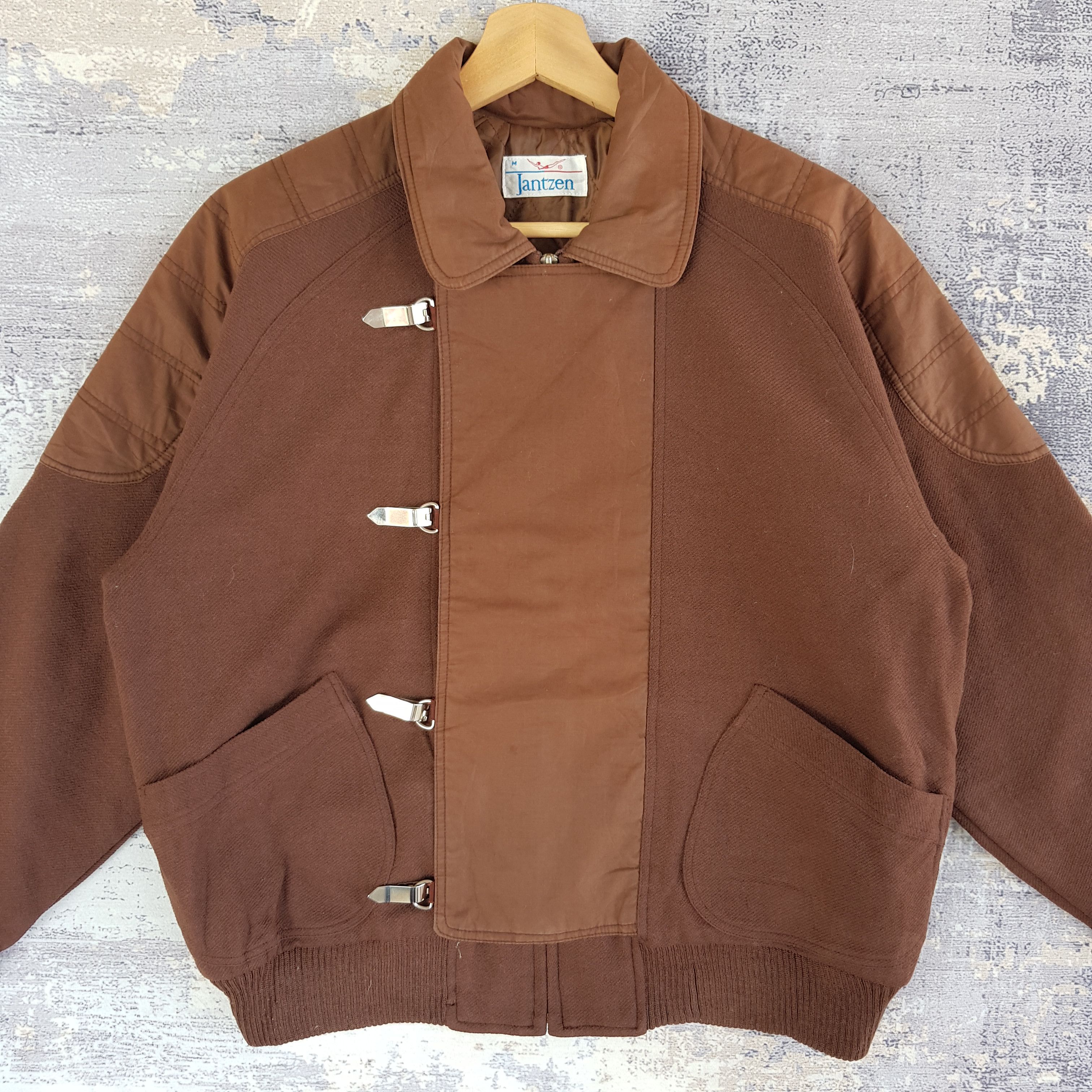 Japanese Brand × Vintage Jantzen Japanese Baseball Jacket Japanese Wool Jacket Size US L / EU 52-54 / 3 - 3 Thumbnail