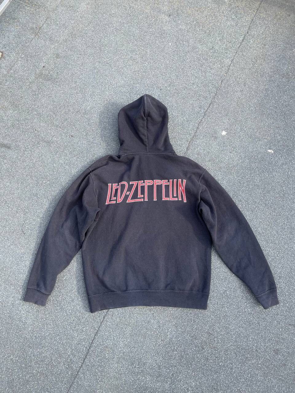 Band Tees × Led Zeppelin × Vintage Rare Led Zeppelin vintage zip hoodie faded rock back merch Size US L / EU 52-54 / 3 - 3 Thumbnail