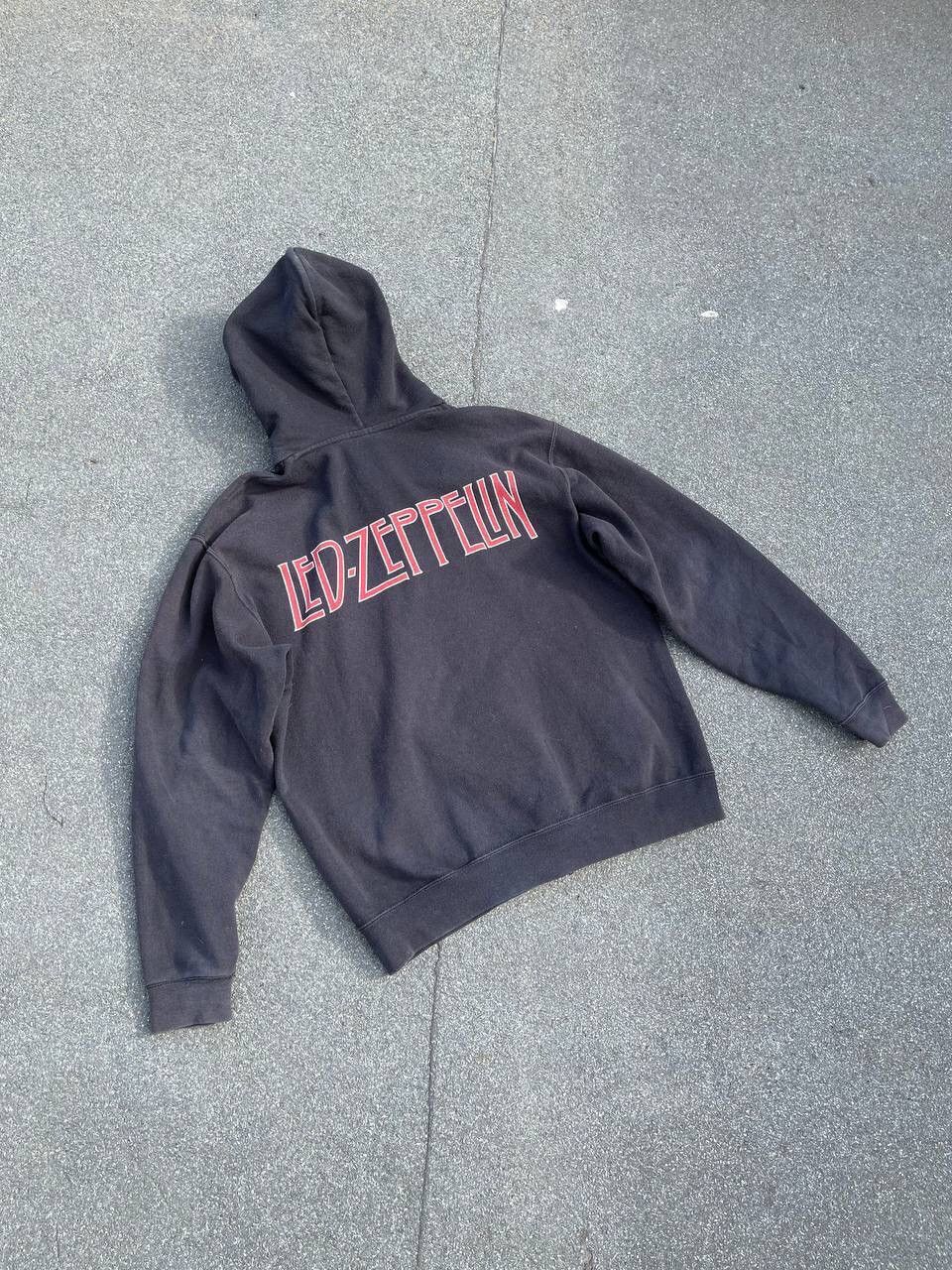 Band Tees × Led Zeppelin × Vintage Rare Led Zeppelin vintage zip hoodie faded rock back merch Size US L / EU 52-54 / 3 - 1 Thumbnail