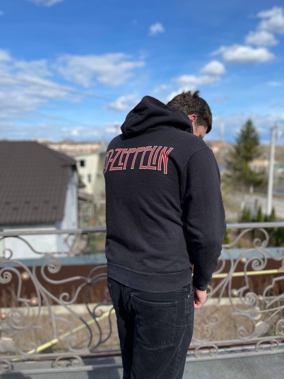 Band Tees × Led Zeppelin × Vintage Rare Led Zeppelin vintage zip hoodie faded rock back merch Size US L / EU 52-54 / 3 - 6 Thumbnail
