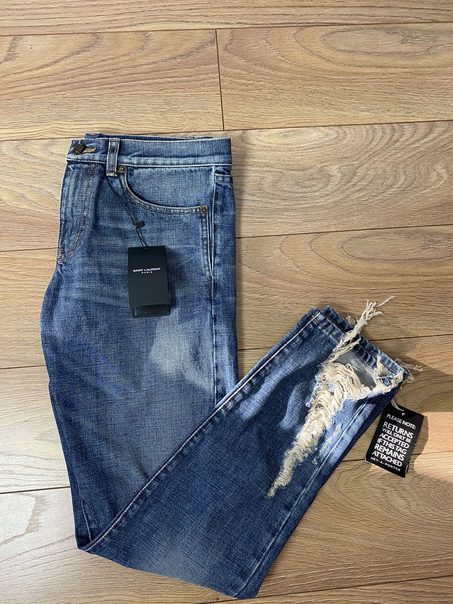 image of Saint Laurent Paris D23 Denim Jeans Pants, Men's (Size 26)