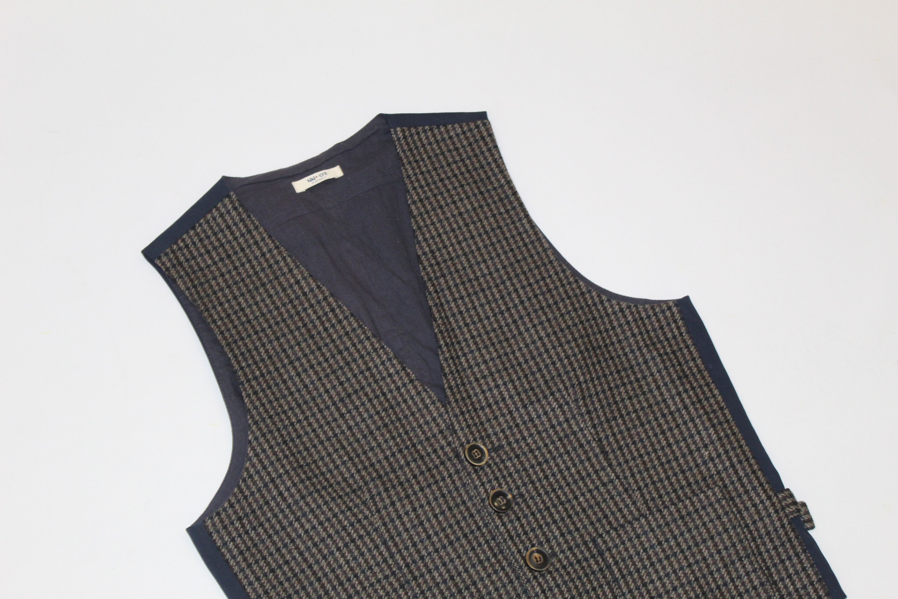 NN07 NN07 Omega Houndstooth Tweed Waistcoat Size US S / EU 44-46 / 1 - 5 Thumbnail