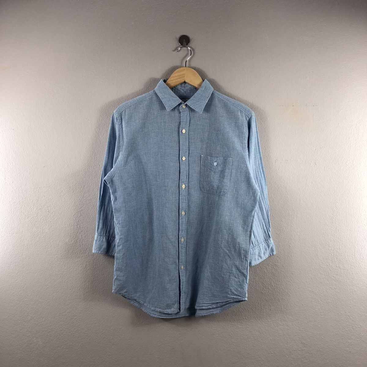 Japanese Brand Coen Tokyo Japan Plaid Longsleeve Blue Button Up Shirt ...