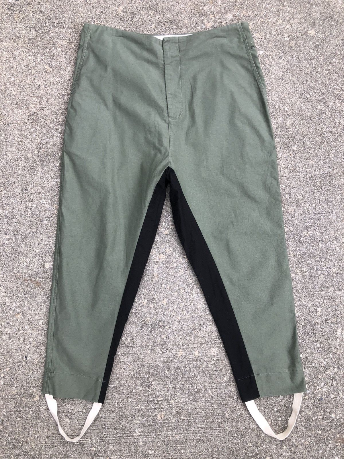 Bassike Bassike Surplus Olive Green Cropped Trouser Pant Size US 30 / EU 46 - 1 Thumbnail