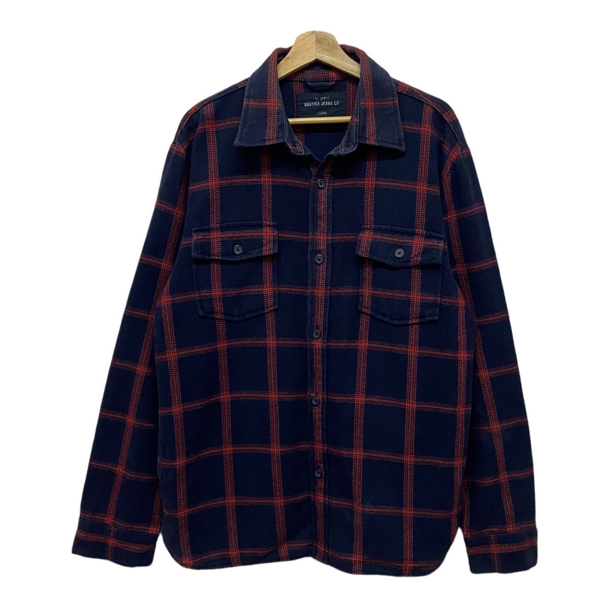 Designer × Flannel × Nautica NAUTICA CHECKED PLAID FLANNEL BUTTON UP SHIRT Size US M / EU 48-50 / 2 - 6 Thumbnail