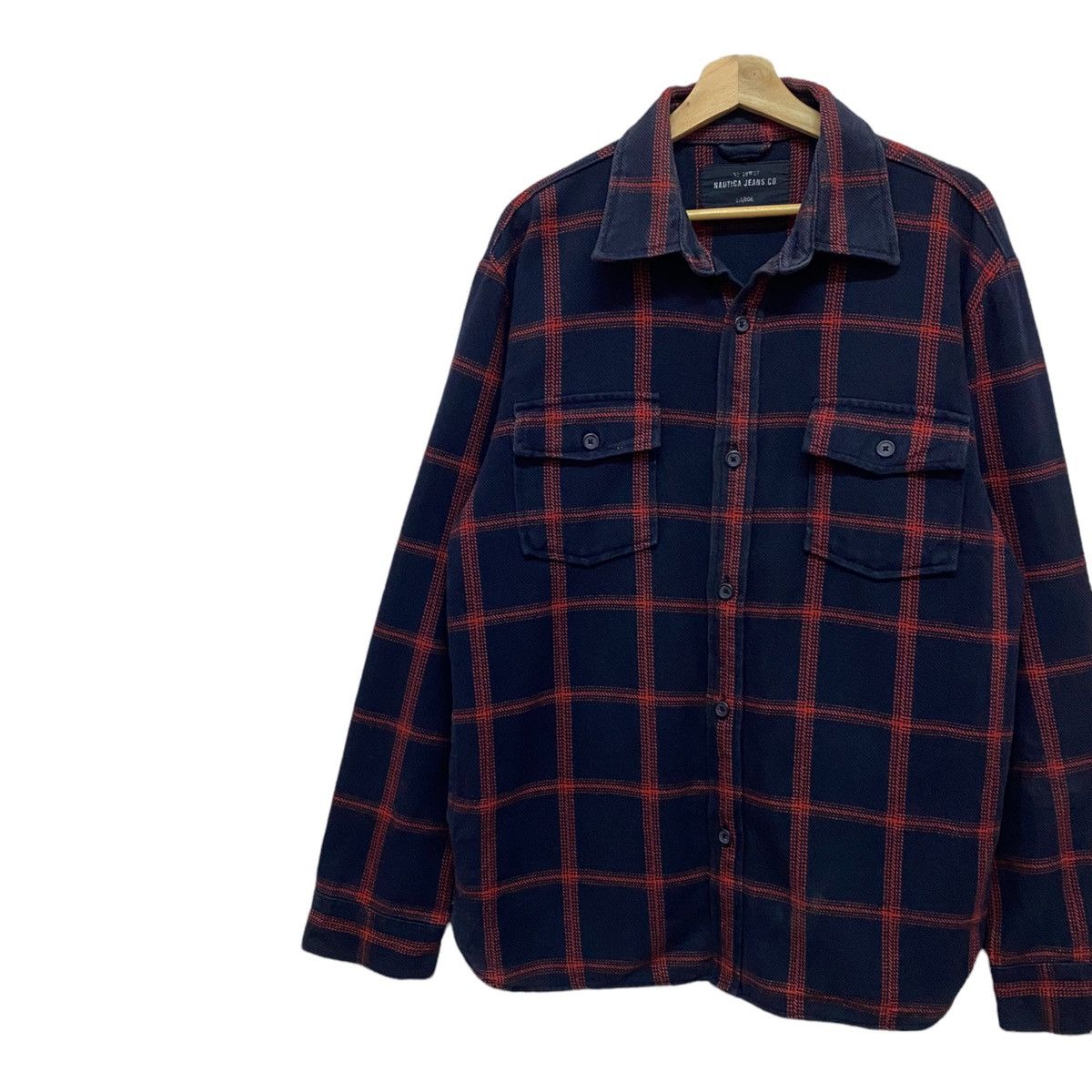 Designer × Flannel × Nautica NAUTICA CHECKED PLAID FLANNEL BUTTON UP SHIRT Size US M / EU 48-50 / 2 - 5 Thumbnail