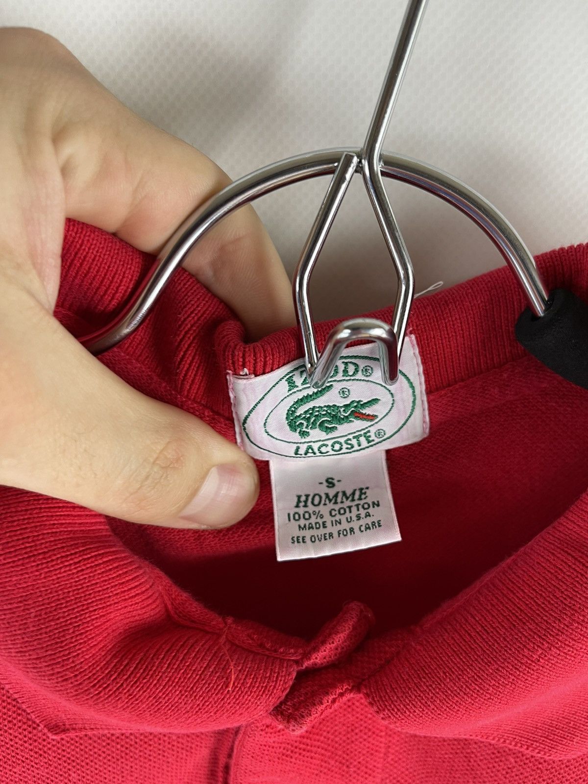 Izod Lacoste Izod vintage rare made in USA red polo tee shirt Size US S / EU 44-46 / 1 - 7 Thumbnail