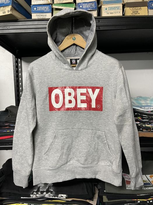 Vintage Obey Box Logo Worldwide Propaganda Hoodie Grailed