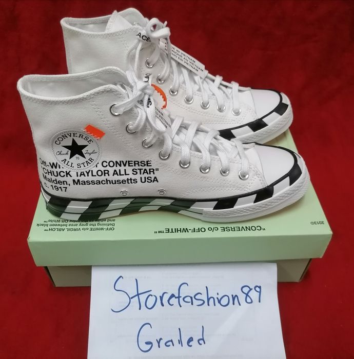 Converse x 2024 off white grailed