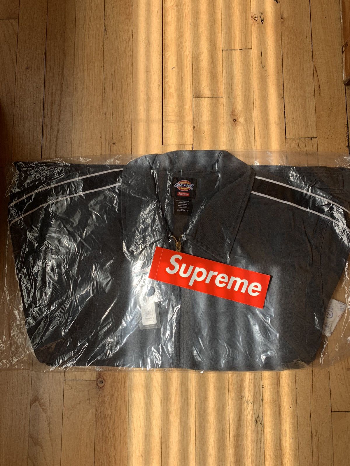 Supreme Supreme/Dickies Stripe Eisenhower Jacket Charcoal | Grailed