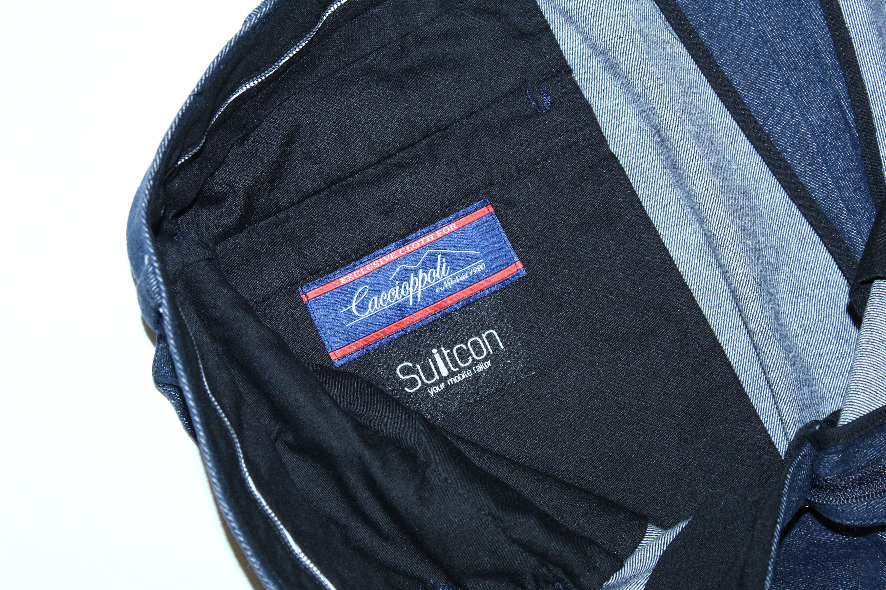 Cortigiani Cacciopolli Napoli 1920 Bespoke Slim fit Stretch Indigo Pant Size US 34 / EU 50 - 6 Thumbnail