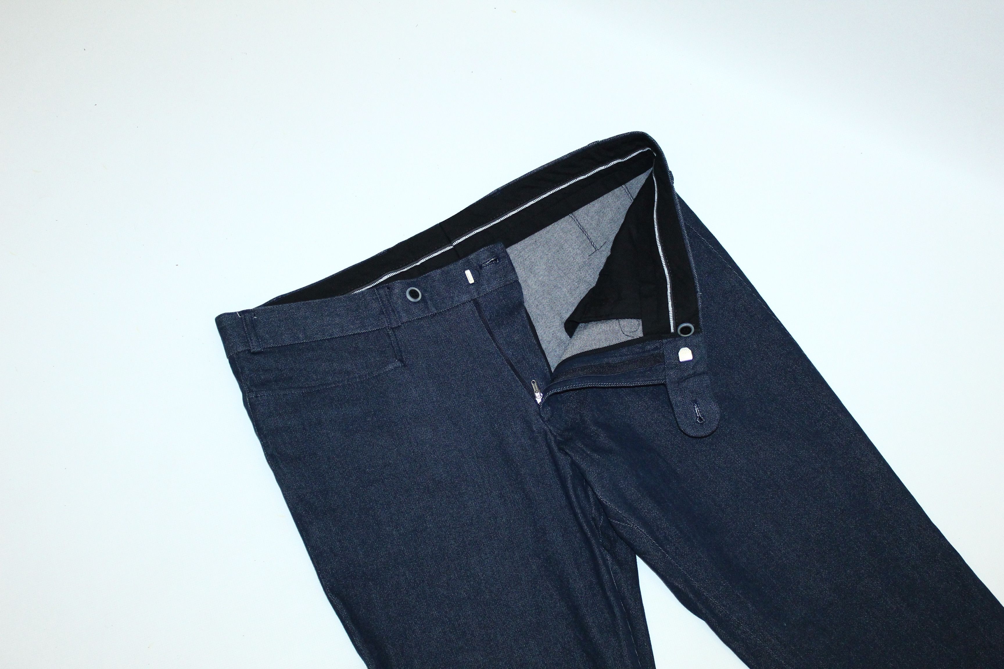 Cortigiani Cacciopolli Napoli 1920 Bespoke Slim fit Stretch Indigo Pant Size US 34 / EU 50 - 3 Thumbnail