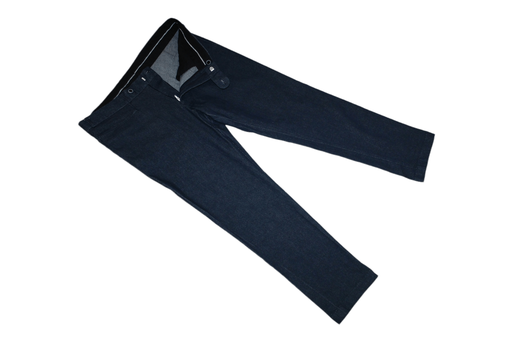 Cortigiani Cacciopolli Napoli 1920 Bespoke Slim fit Stretch Indigo Pant Size US 34 / EU 50 - 2 Thumbnail