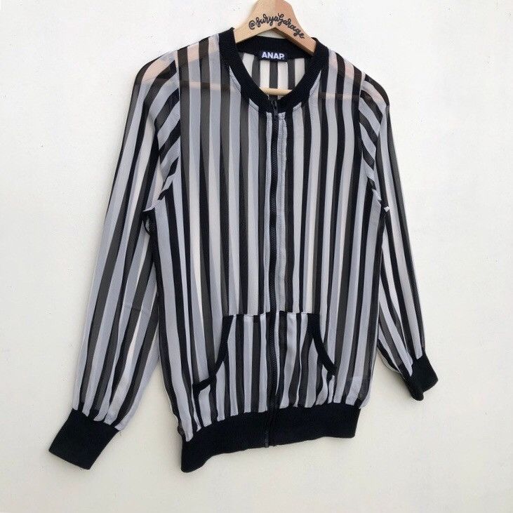 Japanese Brand Anap Transparent Zebra Stripes Polyester Size US XS / EU 42 / 0 - 5 Thumbnail