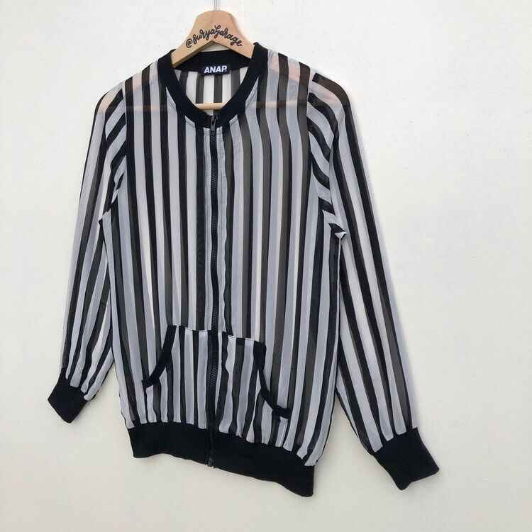 Japanese Brand Anap Transparent Zebra Stripes Polyester Size US XS / EU 42 / 0 - 4 Thumbnail