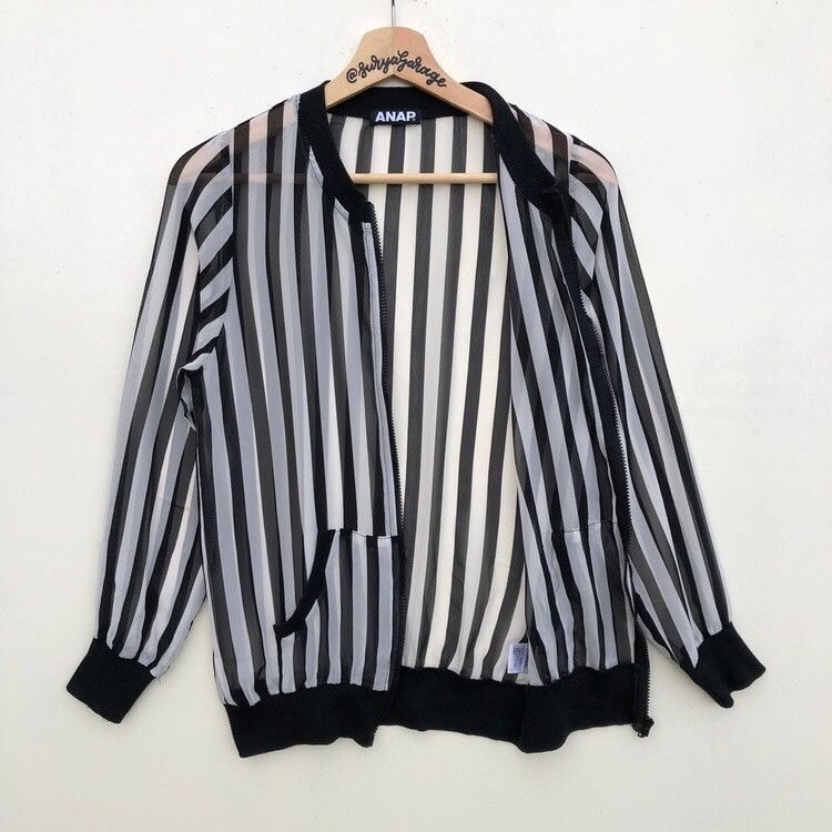Japanese Brand Anap Transparent Zebra Stripes Polyester Size US XS / EU 42 / 0 - 8 Thumbnail