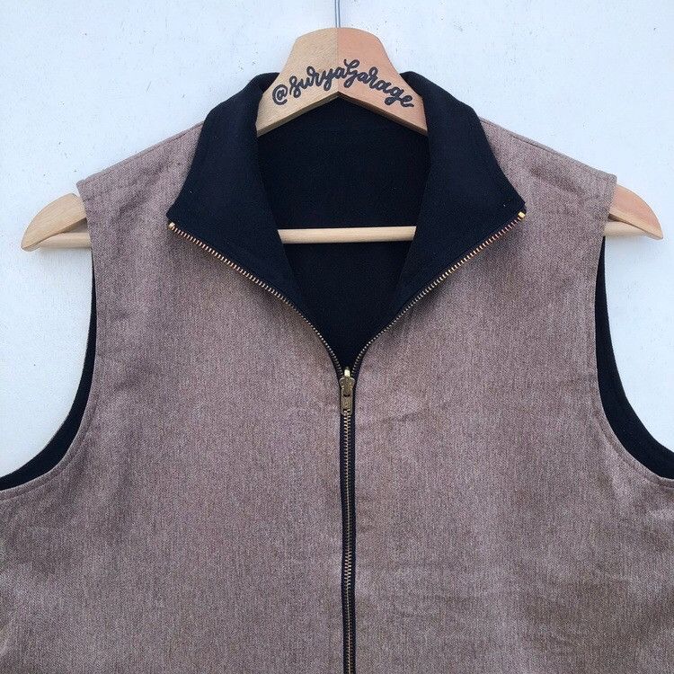 Japanese Brand × Vintage Vintage Reversible Mozeigezis Sleeveless Jacket Size US M / EU 48-50 / 2 - 3 Thumbnail