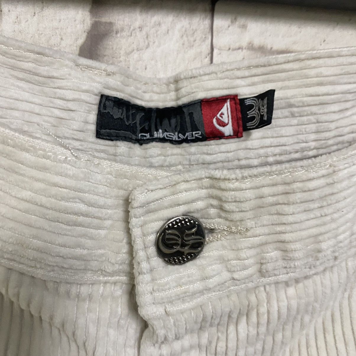 Quiksilver Vintage Quiksilver White Courduroy Baggy Pants Size US 34 / EU 50 - 9 Thumbnail