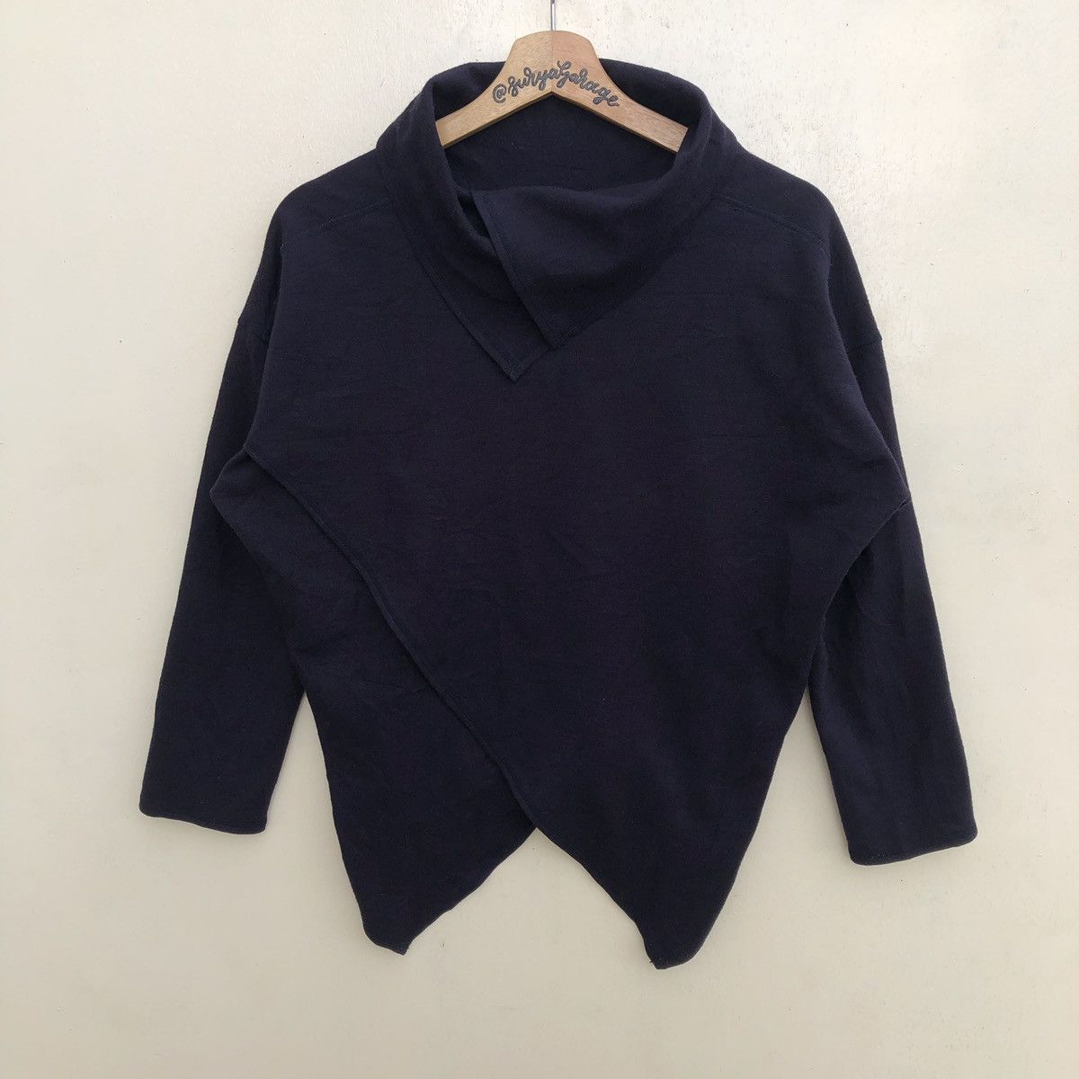 Designer × Japanese Brand Fontana Grande Unique Turtle Neck Cross Body Longsleeve Tee Size US S / EU 44-46 / 1 - 1 Thumbnail