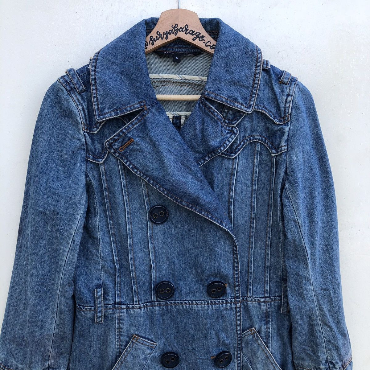 Jacobs By Marc Jacobs × Marc Jacobs × Marc by Marc Jacobs Rare! Marc Jacobs Selvedge Double Collar Denim Parka/Jacket Size US XS / EU 42 / 0 - 3 Thumbnail