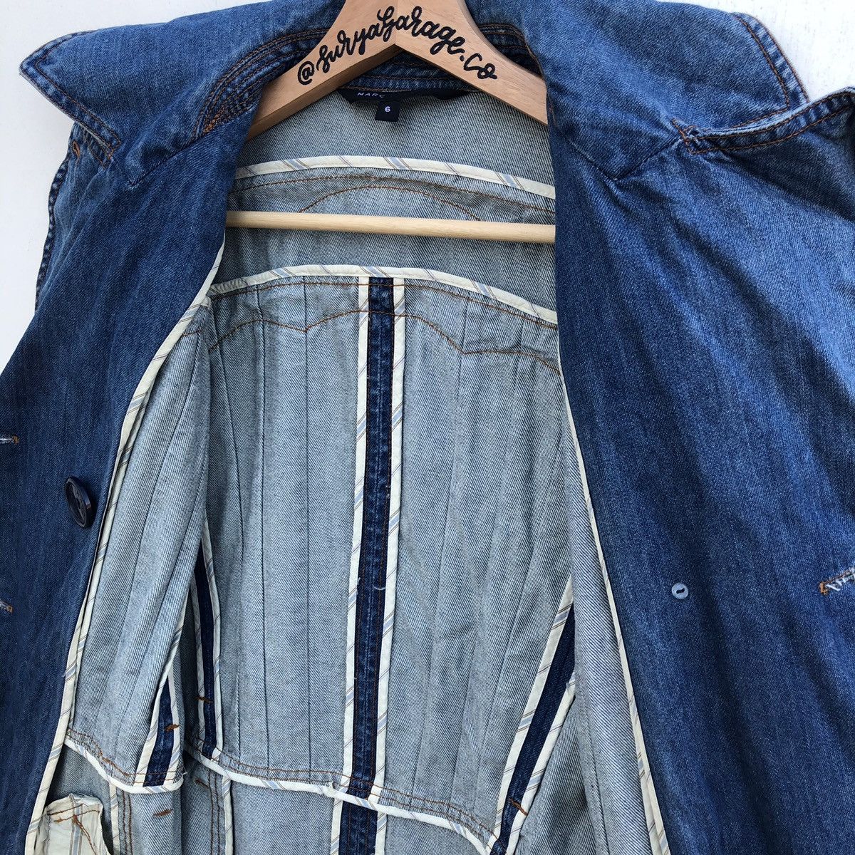 Jacobs By Marc Jacobs × Marc Jacobs × Marc by Marc Jacobs Rare! Marc Jacobs Selvedge Double Collar Denim Parka/Jacket Size US XS / EU 42 / 0 - 19 Thumbnail