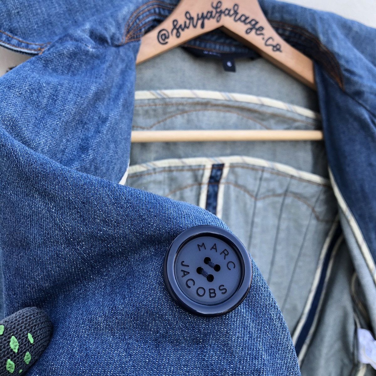 Jacobs By Marc Jacobs × Marc Jacobs × Marc by Marc Jacobs Rare! Marc Jacobs Selvedge Double Collar Denim Parka/Jacket Size US XS / EU 42 / 0 - 21 Thumbnail
