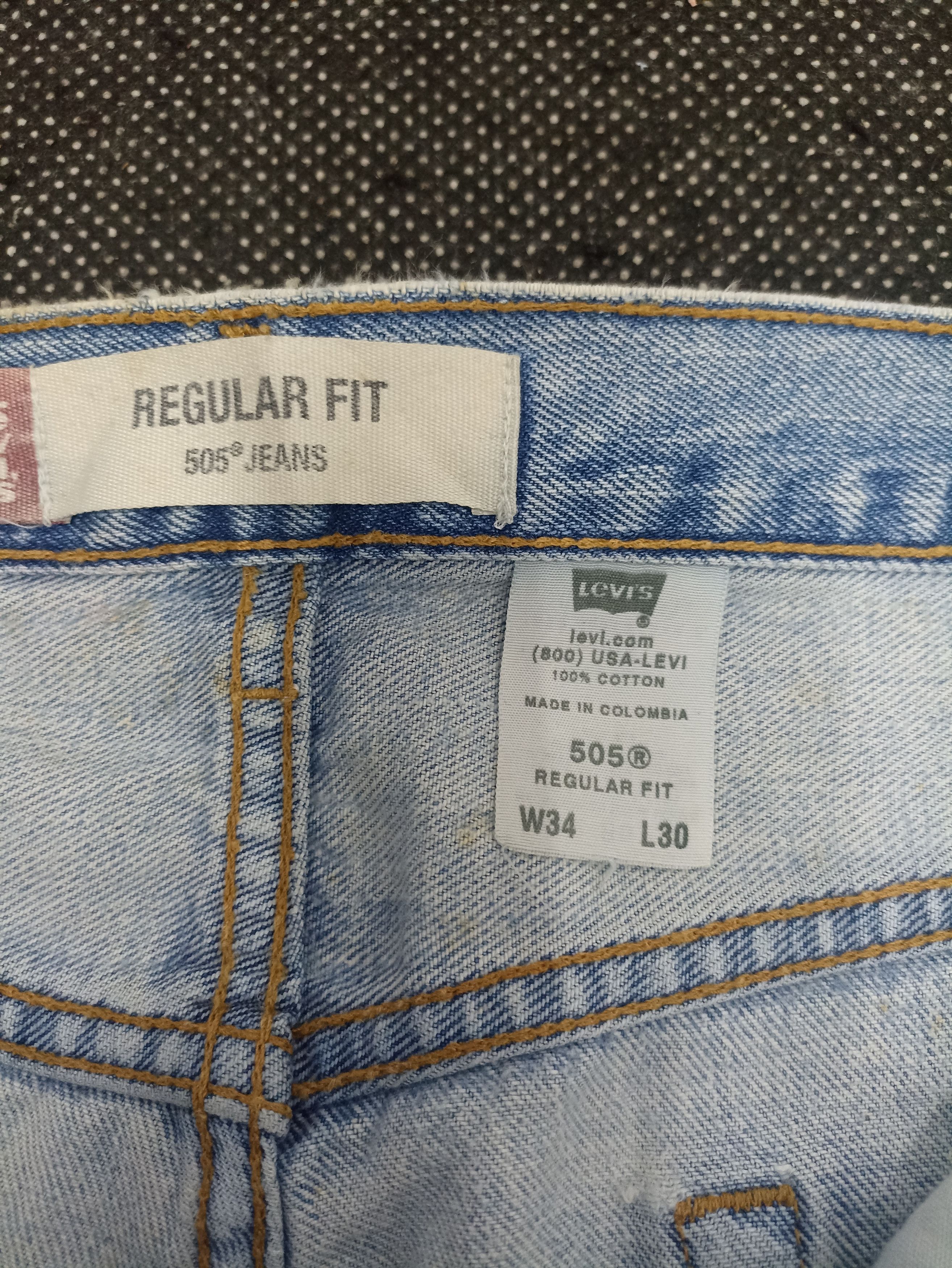 Jean × Levi's × Vintage VINTAGE LEVIS 505 DISTRESSED BLUE WASH JEANS -J320 Size US 34 / EU 50 - 5 Thumbnail