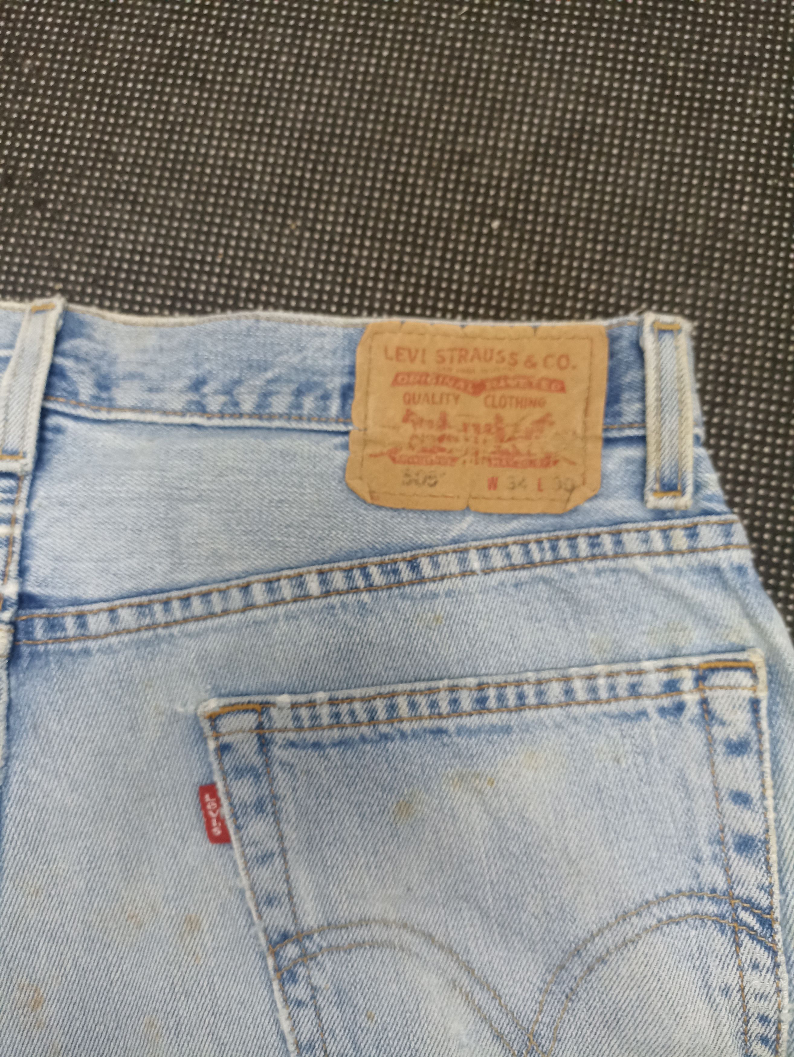 Jean × Levi's × Vintage VINTAGE LEVIS 505 DISTRESSED BLUE WASH JEANS -J320 Size US 34 / EU 50 - 12 Thumbnail