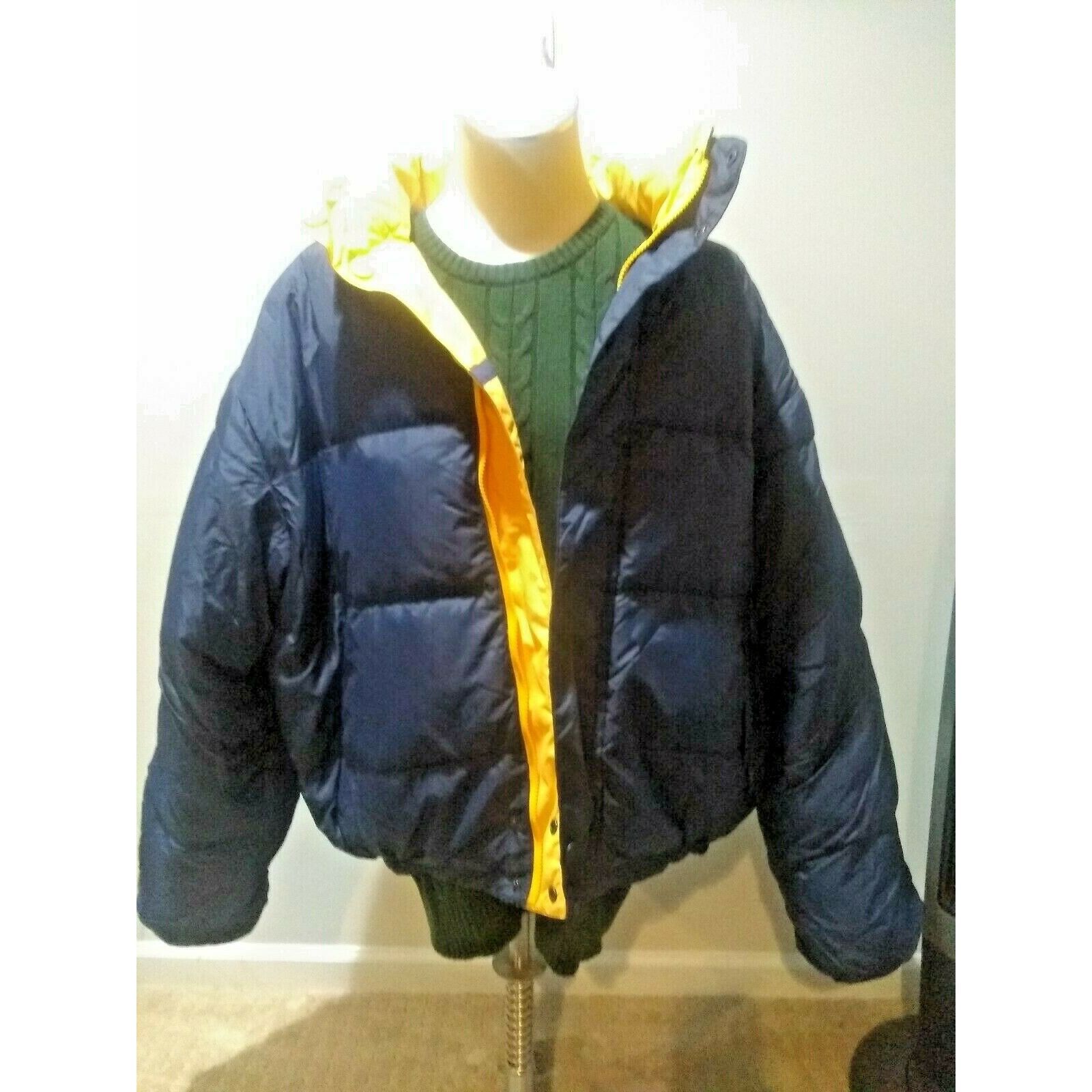 Nautica Vintage 90 s Men s Nautica Reversible Puffy Jacket Yellow Grailed