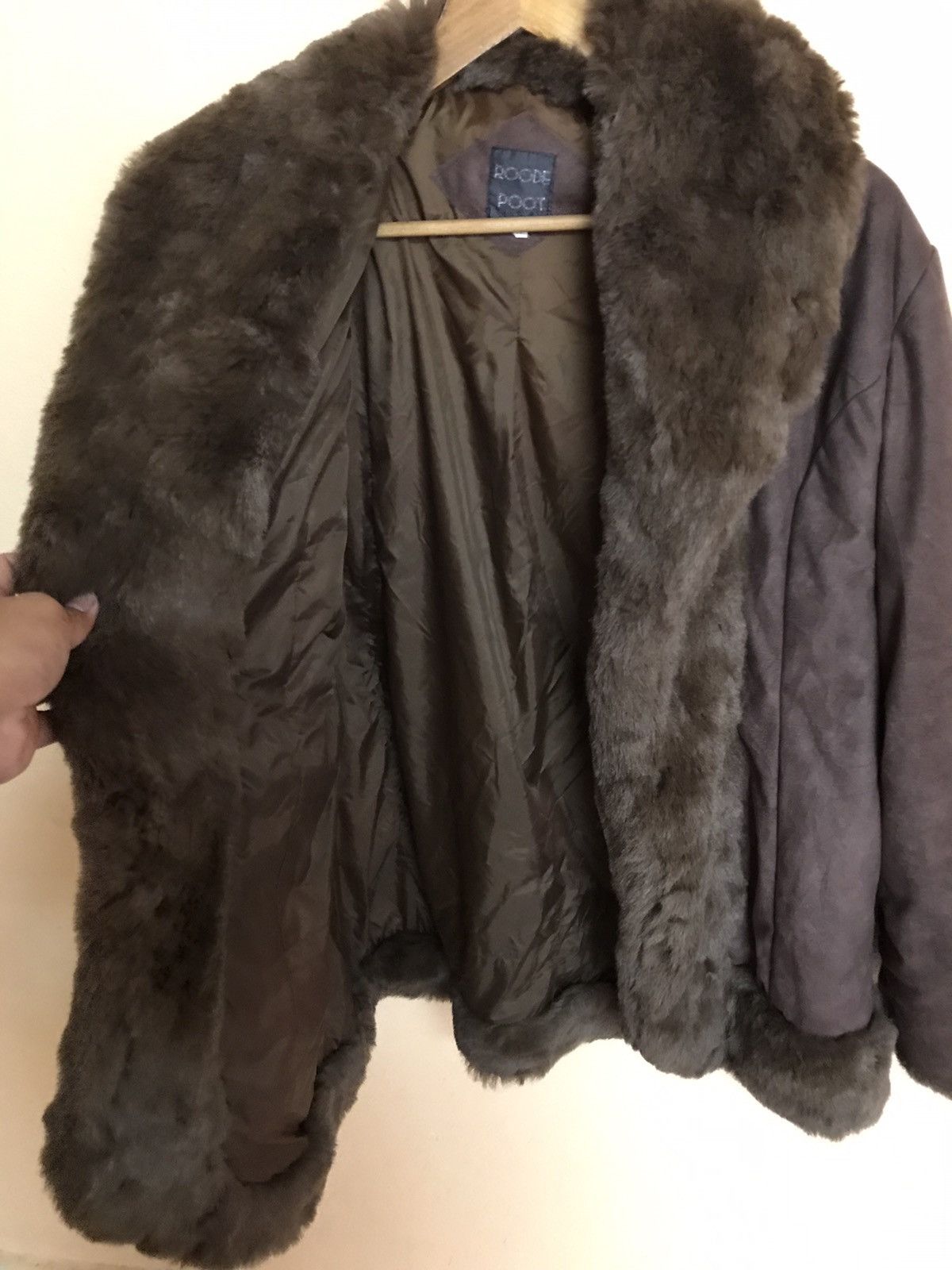 Designer RARE ROODE POOT FUR JACKET NICE DESIGN Size US L / EU 52-54 / 3 - 6 Thumbnail