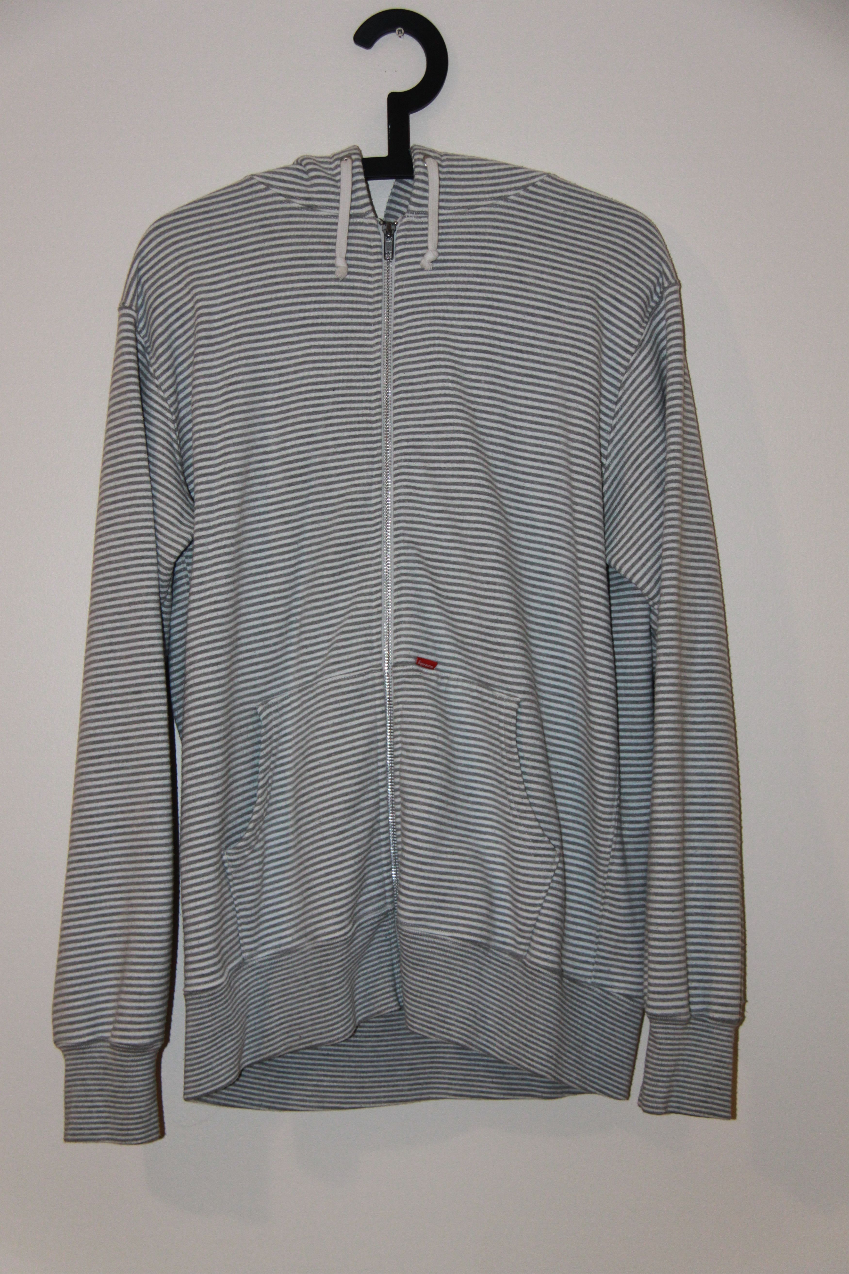 Supreme Striped Zip Up Hoodie | Grailed
