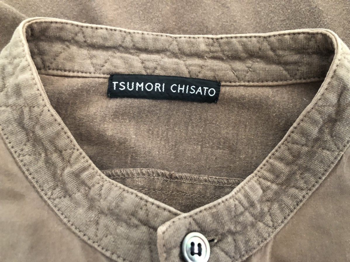 Issey Miyake Vintage Tsumori Chisato Fade Brown Hybrid Mandarin Shirt Size US M / EU 48-50 / 2 - 13 Thumbnail
