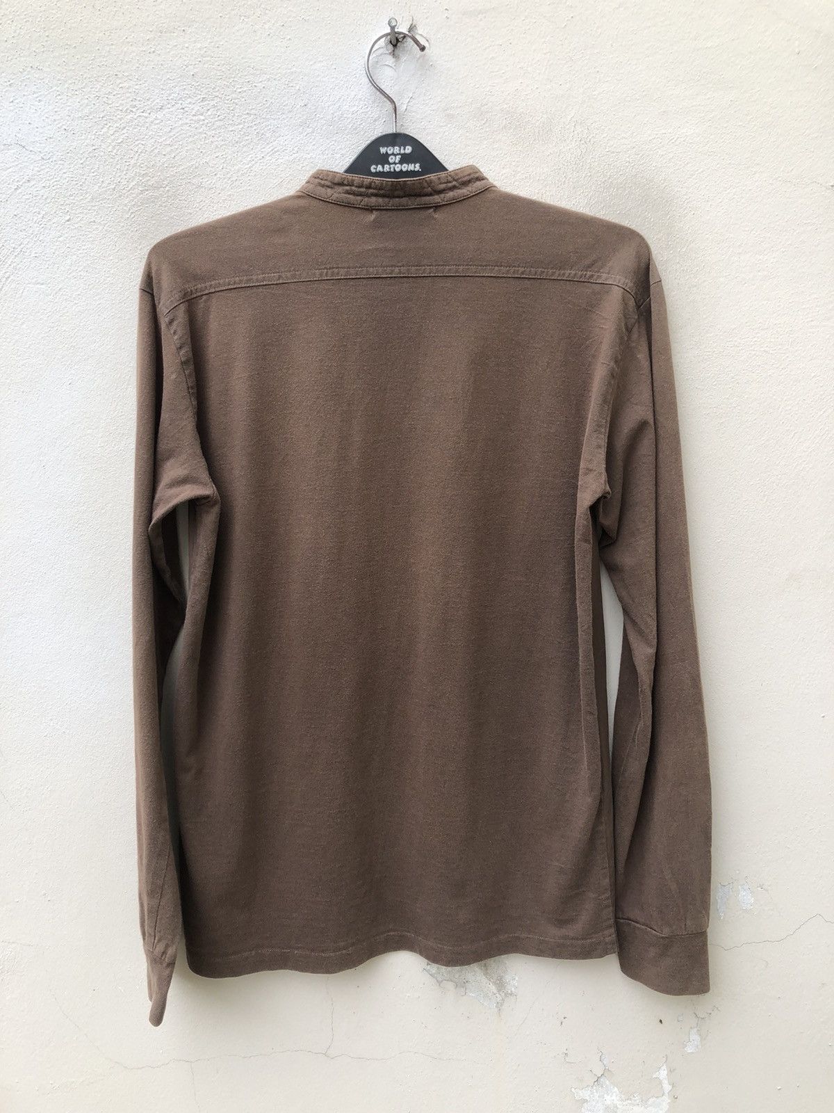 Issey Miyake Vintage Tsumori Chisato Fade Brown Hybrid Mandarin Shirt Size US M / EU 48-50 / 2 - 8 Thumbnail