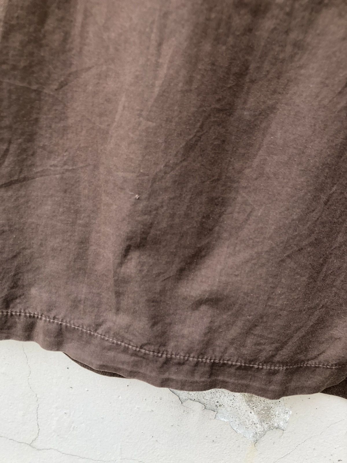 Issey Miyake Vintage Tsumori Chisato Fade Brown Hybrid Mandarin Shirt Size US M / EU 48-50 / 2 - 6 Thumbnail