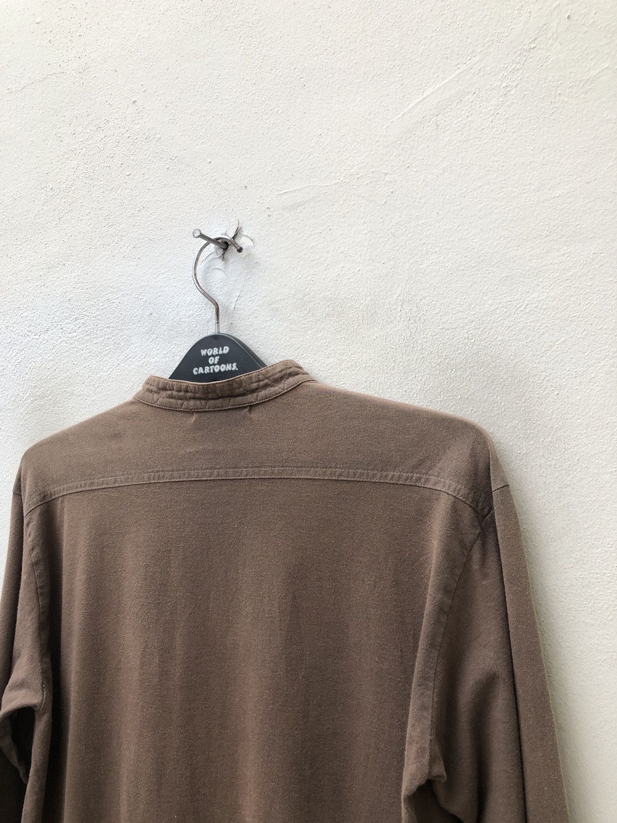 Issey Miyake Vintage Tsumori Chisato Fade Brown Hybrid Mandarin Shirt Size US M / EU 48-50 / 2 - 10 Thumbnail