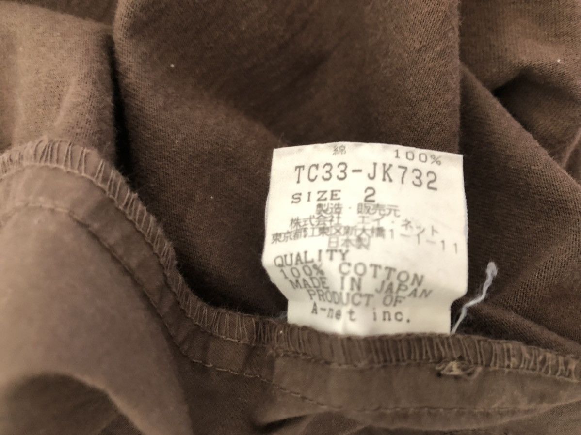 Issey Miyake Vintage Tsumori Chisato Fade Brown Hybrid Mandarin Shirt Size US M / EU 48-50 / 2 - 14 Thumbnail