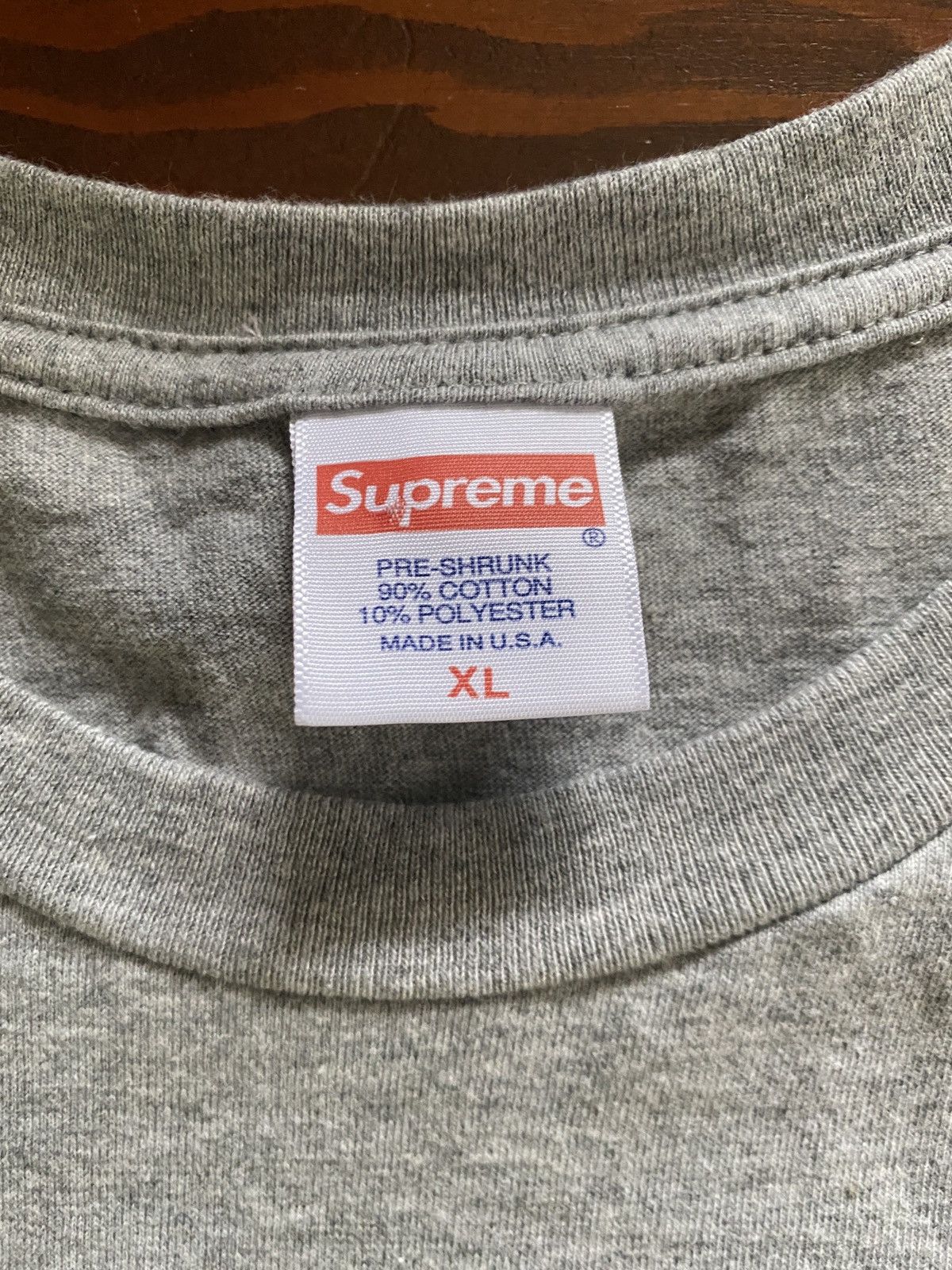 Supreme 2017 Supreme Gray Dollar Tee Size US XL / EU 56 / 4 - 5 Thumbnail