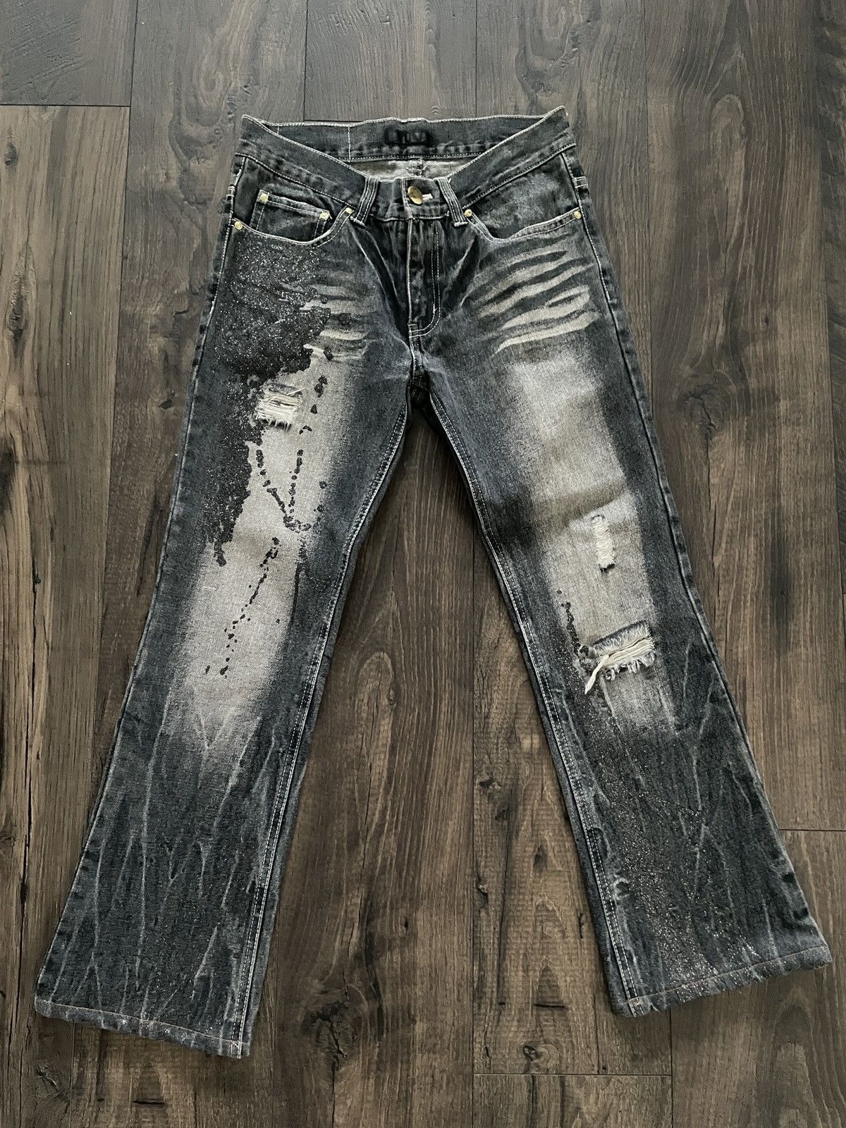 Designer × Japanese Brand Japanese Designer Bootcut Distressed Denim/Jeans Size US 29 - 1 Thumbnail