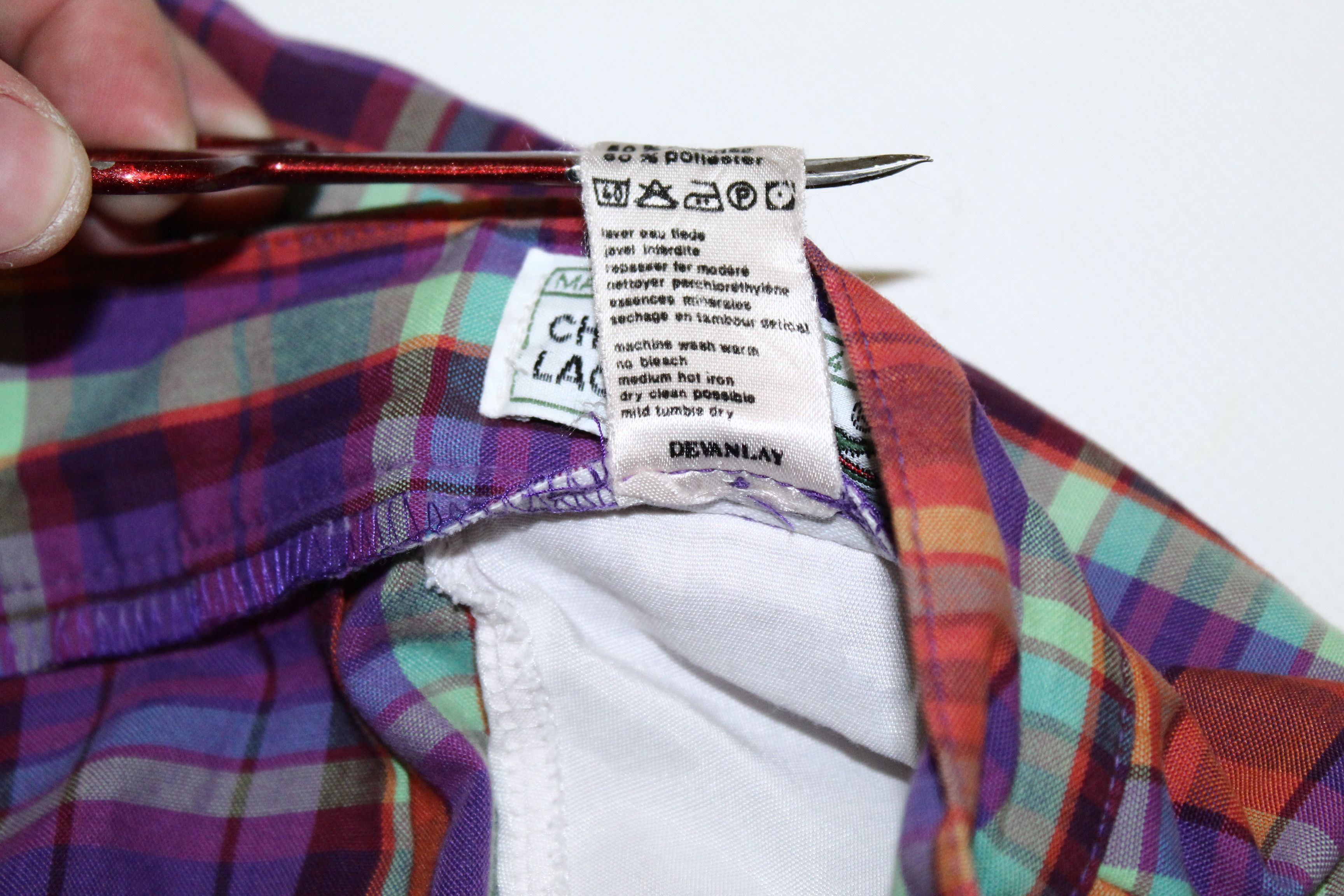 Lacoste 🔥VTG Chemise Lacoste Coloured Plaid Bermuda Golf Shorts Size US 28 / EU 44 - 6 Thumbnail