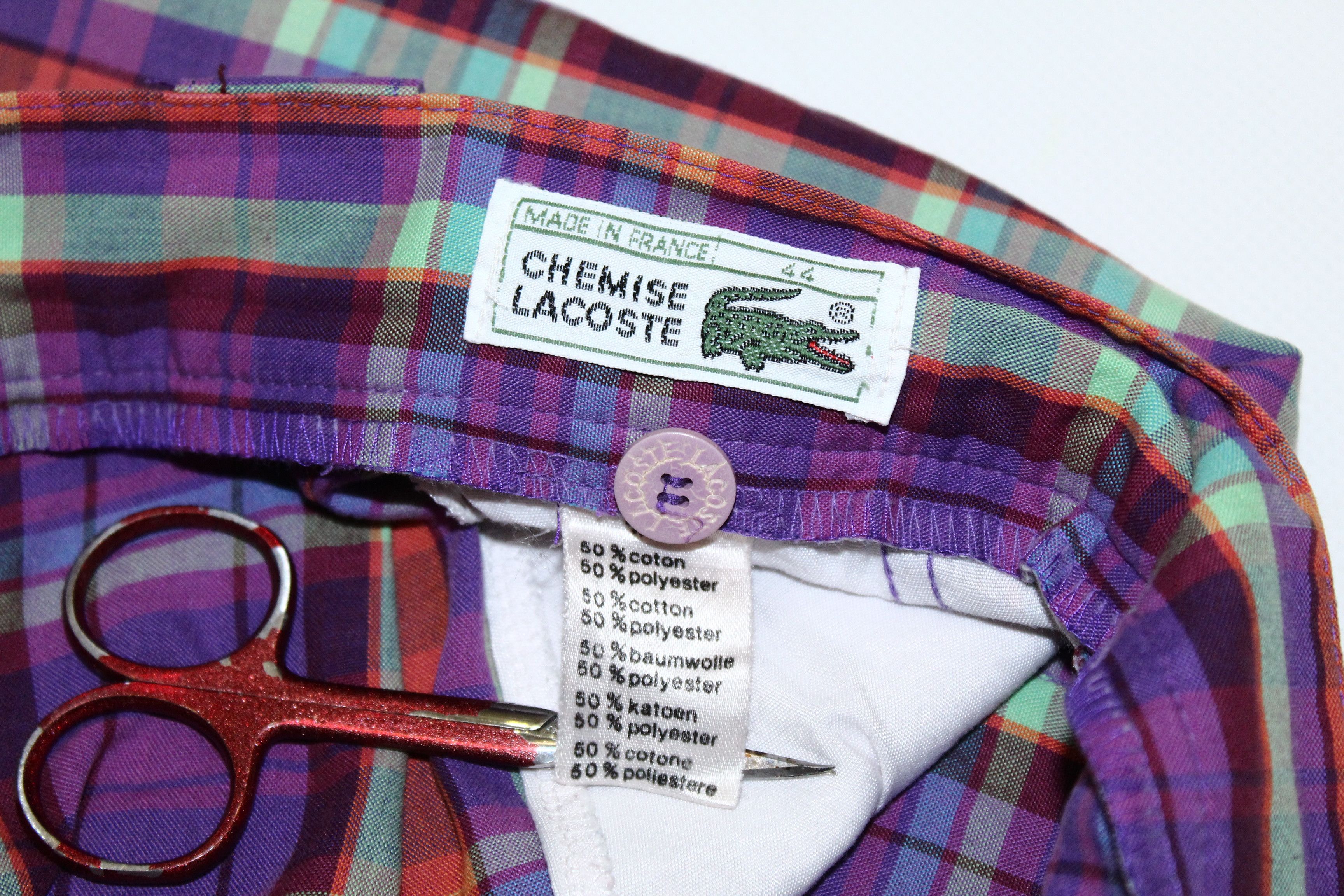 Lacoste 🔥VTG Chemise Lacoste Coloured Plaid Bermuda Golf Shorts Size US 28 / EU 44 - 5 Thumbnail