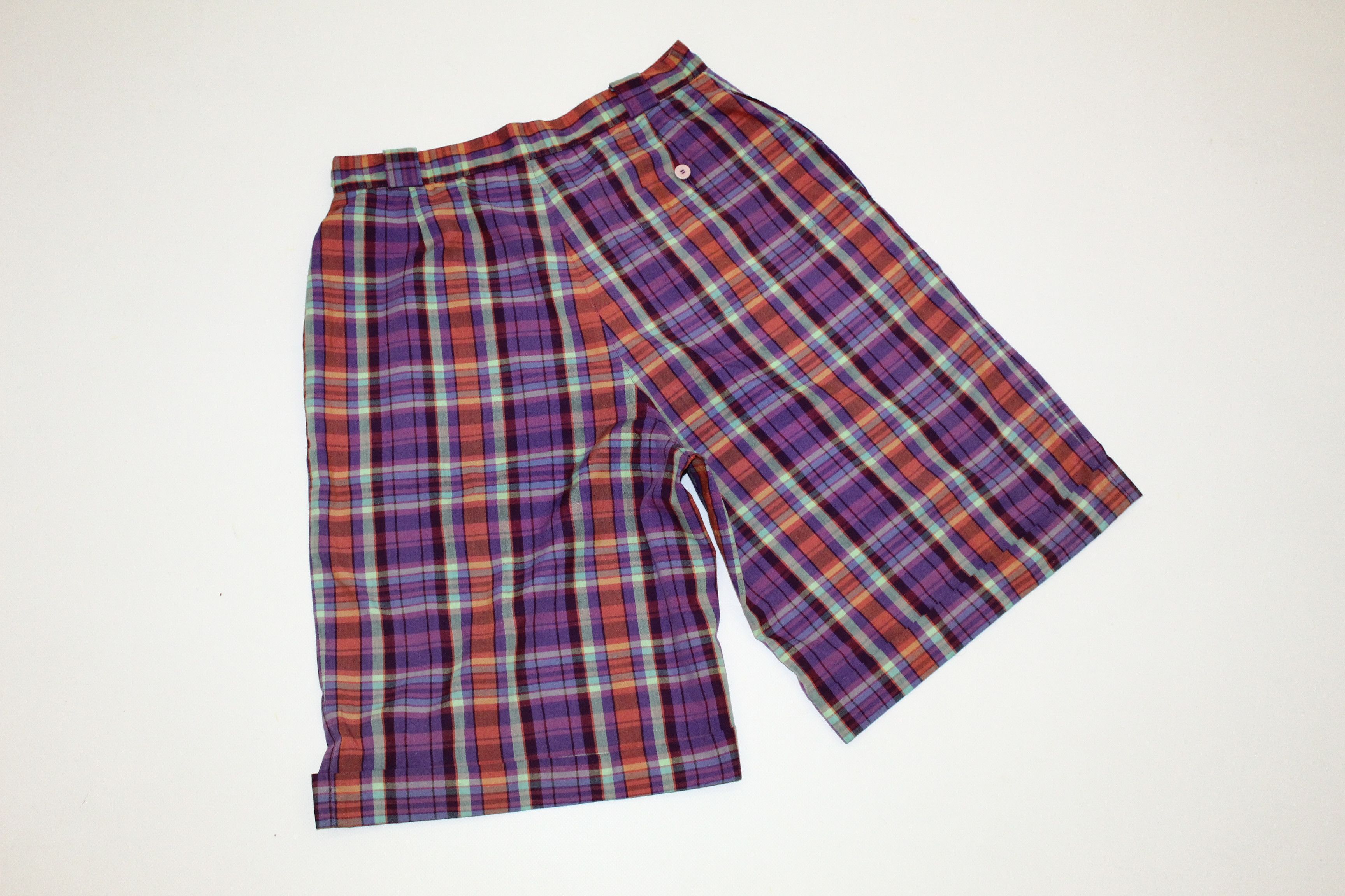 Lacoste 🔥VTG Chemise Lacoste Coloured Plaid Bermuda Golf Shorts Size US 28 / EU 44 - 7 Thumbnail
