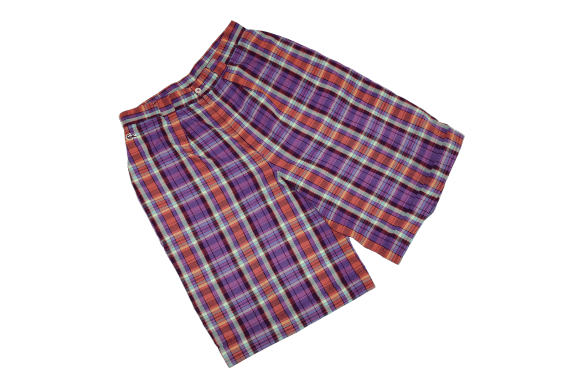 Lacoste 🔥VTG Chemise Lacoste Coloured Plaid Bermuda Golf Shorts Size US 28 / EU 44 - 1 Thumbnail