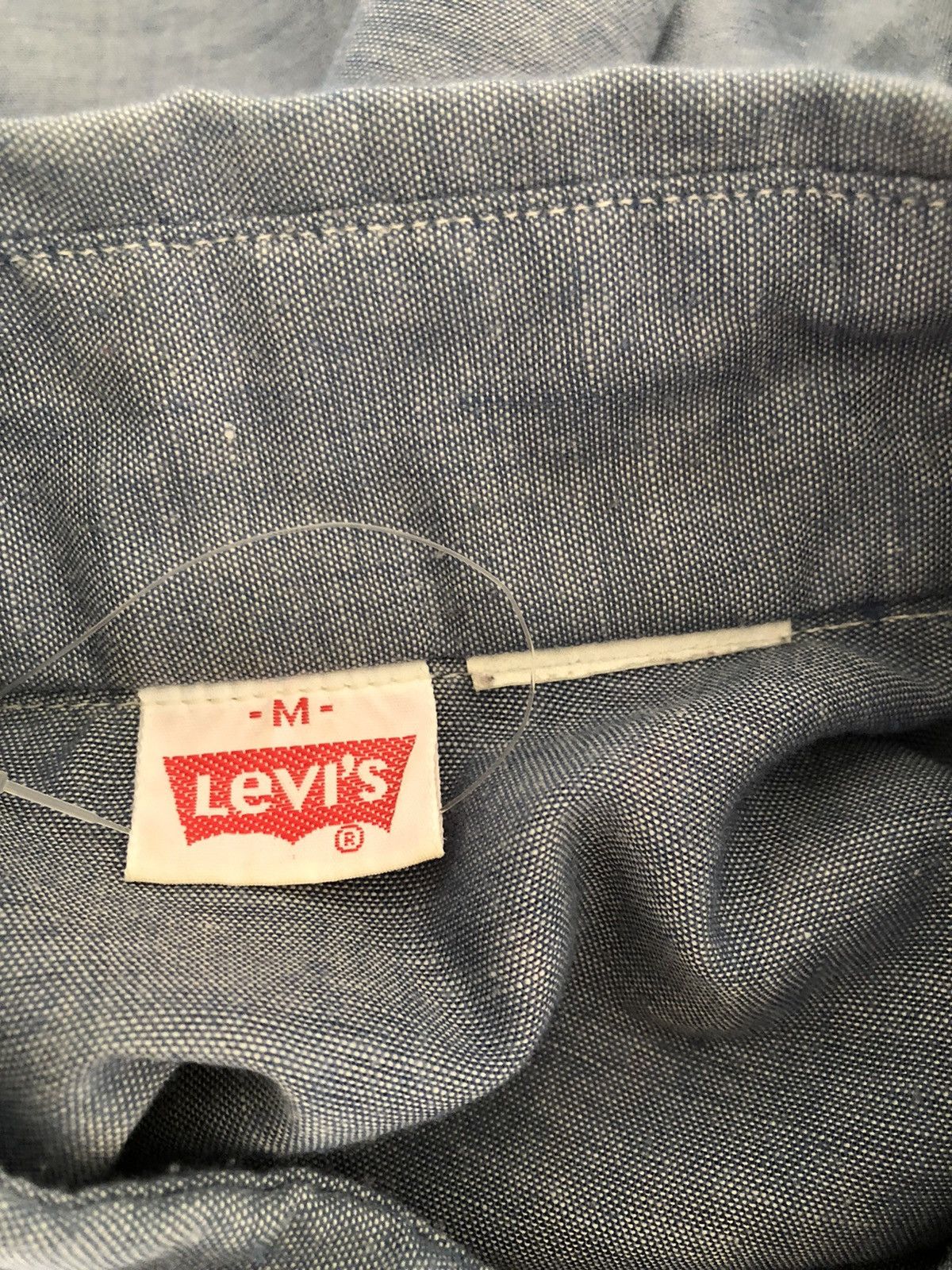 Levi's VTG 80s Levi’s White Tab Patchwork Chambray Western Shirt Size US M / EU 48-50 / 2 - 17 Thumbnail