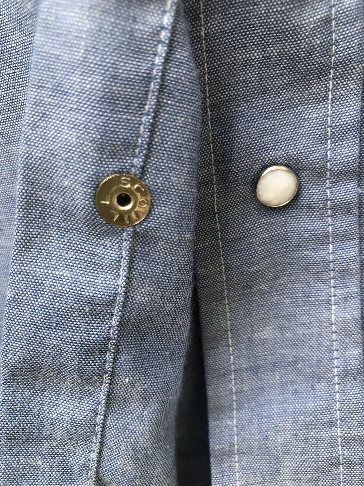 Levi's VTG 80s Levi’s White Tab Patchwork Chambray Western Shirt Size US M / EU 48-50 / 2 - 15 Thumbnail