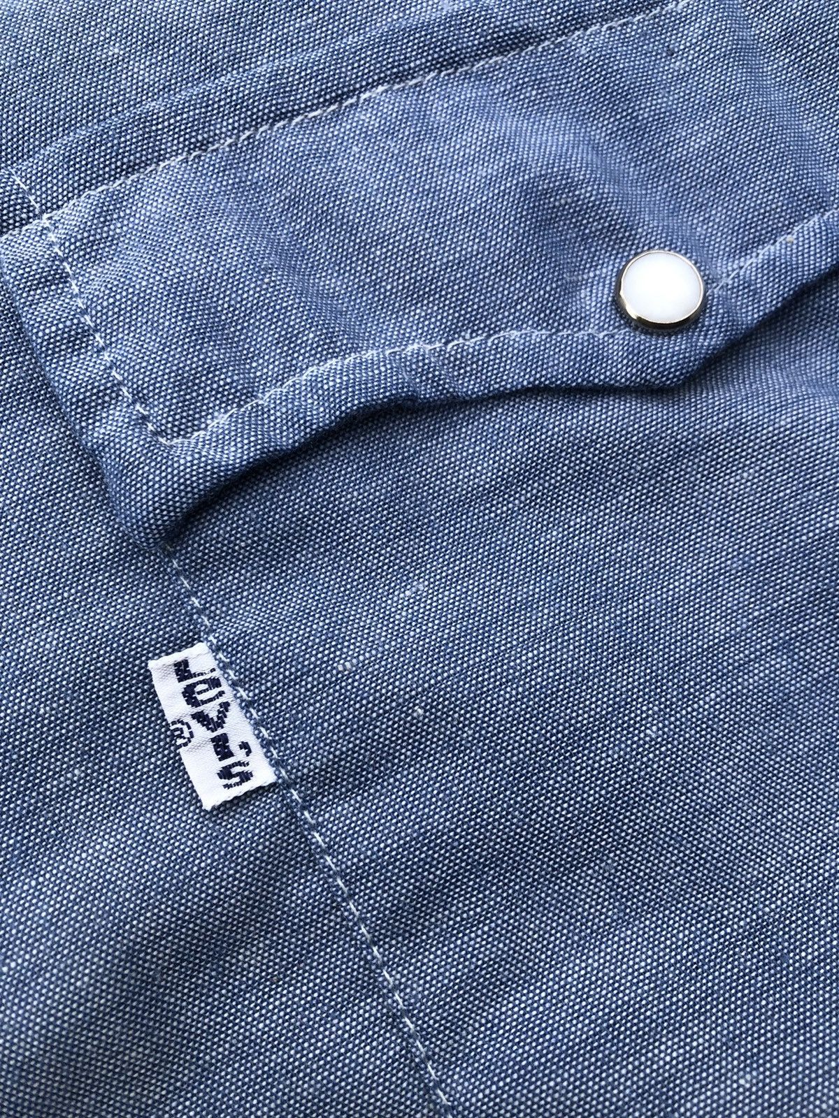 Levi's VTG 80s Levi’s White Tab Patchwork Chambray Western Shirt Size US M / EU 48-50 / 2 - 7 Thumbnail